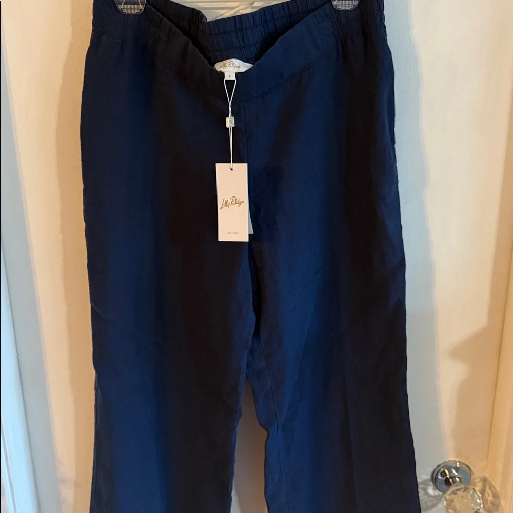 Lilly Pulitzer Blue Wide Leg Trousers - Picture 4 of 5